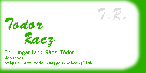 todor racz business card