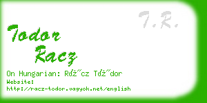 todor racz business card